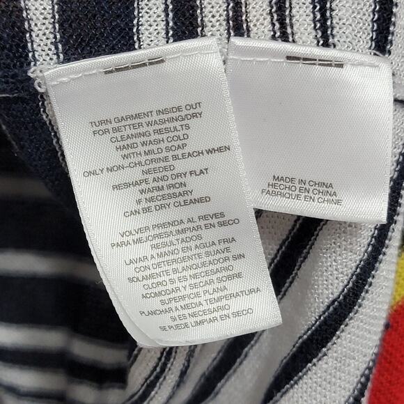 Anne Klein Striped Linen Blend Sweater Large Coast Nautical 799 - Picture 9 of 9